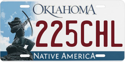 OK license plate 225CHL