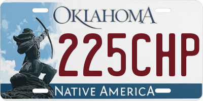 OK license plate 225CHP