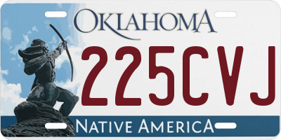 OK license plate 225CVJ