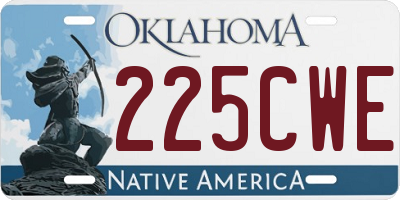 OK license plate 225CWE