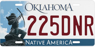 OK license plate 225DNR