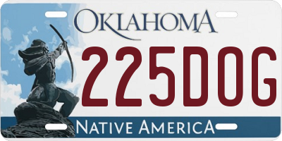 OK license plate 225DOG