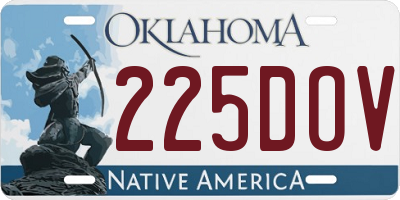 OK license plate 225DOV