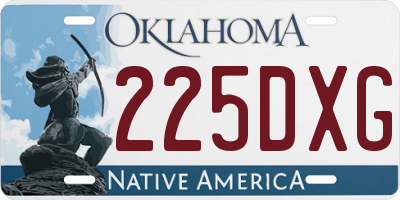 OK license plate 225DXG