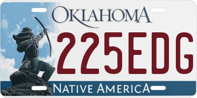 OK license plate 225EDG