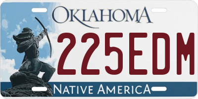 OK license plate 225EDM