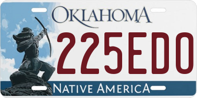 OK license plate 225EDO