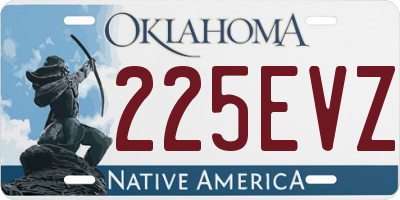 OK license plate 225EVZ
