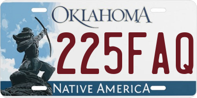 OK license plate 225FAQ
