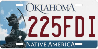 OK license plate 225FDI