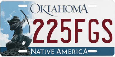 OK license plate 225FGS