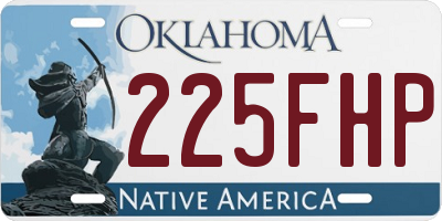 OK license plate 225FHP
