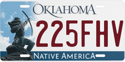 OK license plate 225FHV
