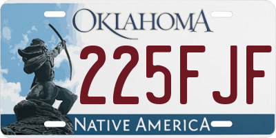 OK license plate 225FJF
