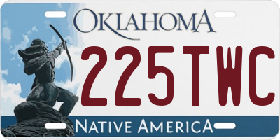 OK license plate 225TWC