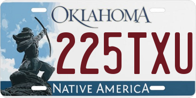 OK license plate 225TXU