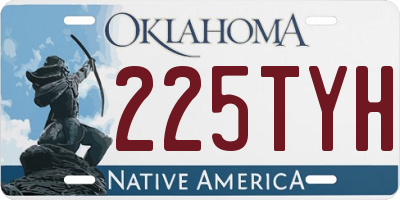 OK license plate 225TYH