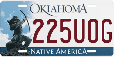 OK license plate 225UOG