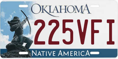OK license plate 225VFI