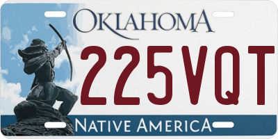 OK license plate 225VQT