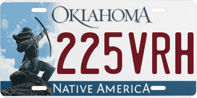 OK license plate 225VRH
