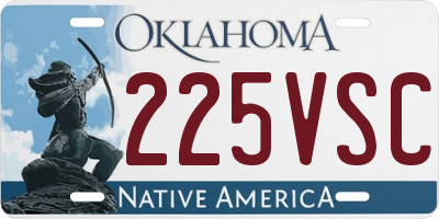 OK license plate 225VSC