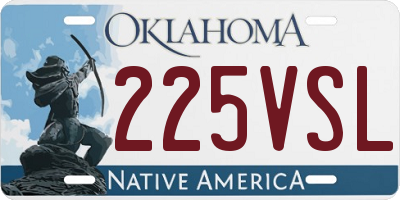 OK license plate 225VSL