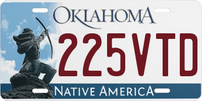 OK license plate 225VTD