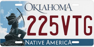 OK license plate 225VTG