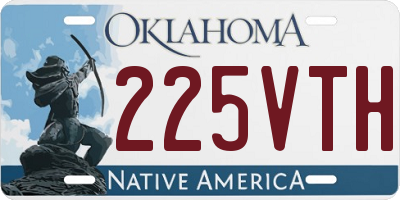 OK license plate 225VTH