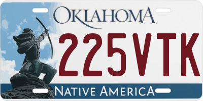 OK license plate 225VTK