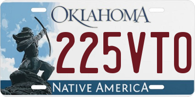 OK license plate 225VTO