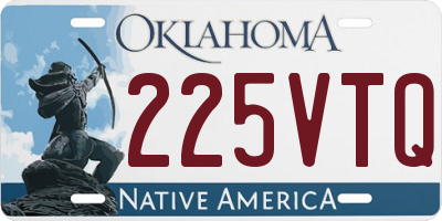 OK license plate 225VTQ