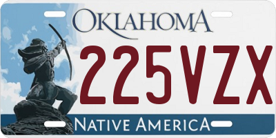 OK license plate 225VZX