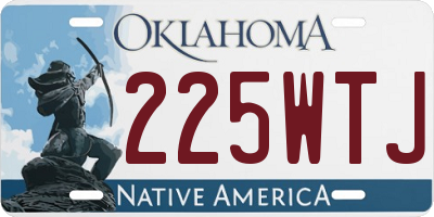 OK license plate 225WTJ