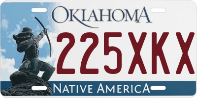 OK license plate 225XKX