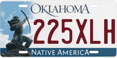 OK license plate 225XLH