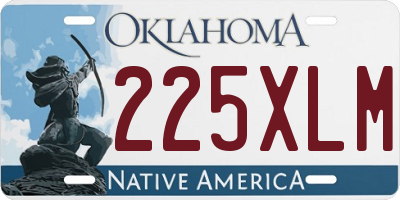 OK license plate 225XLM
