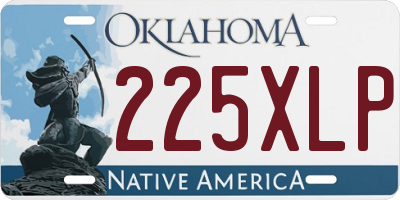OK license plate 225XLP