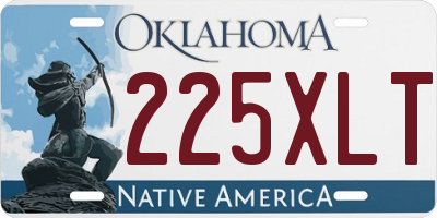 OK license plate 225XLT