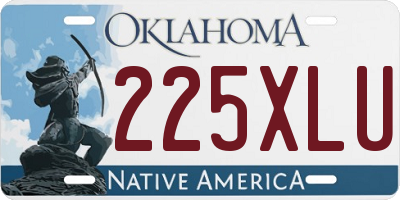 OK license plate 225XLU