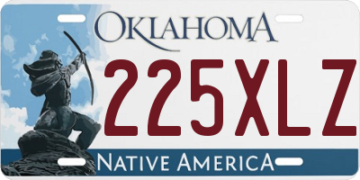 OK license plate 225XLZ