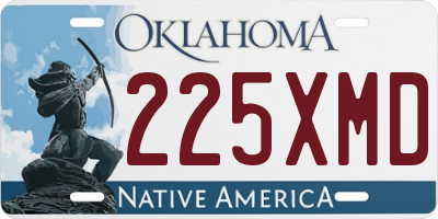 OK license plate 225XMD