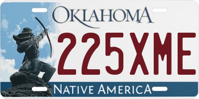 OK license plate 225XME