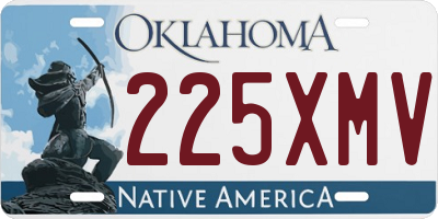 OK license plate 225XMV