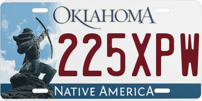 OK license plate 225XPW