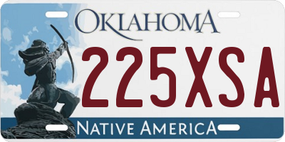 OK license plate 225XSA