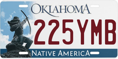 OK license plate 225YMB