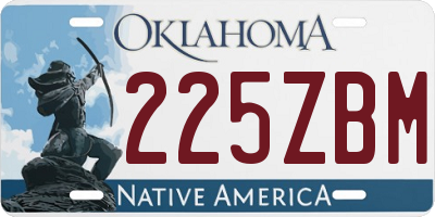 OK license plate 225ZBM