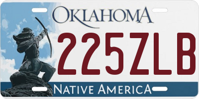 OK license plate 225ZLB